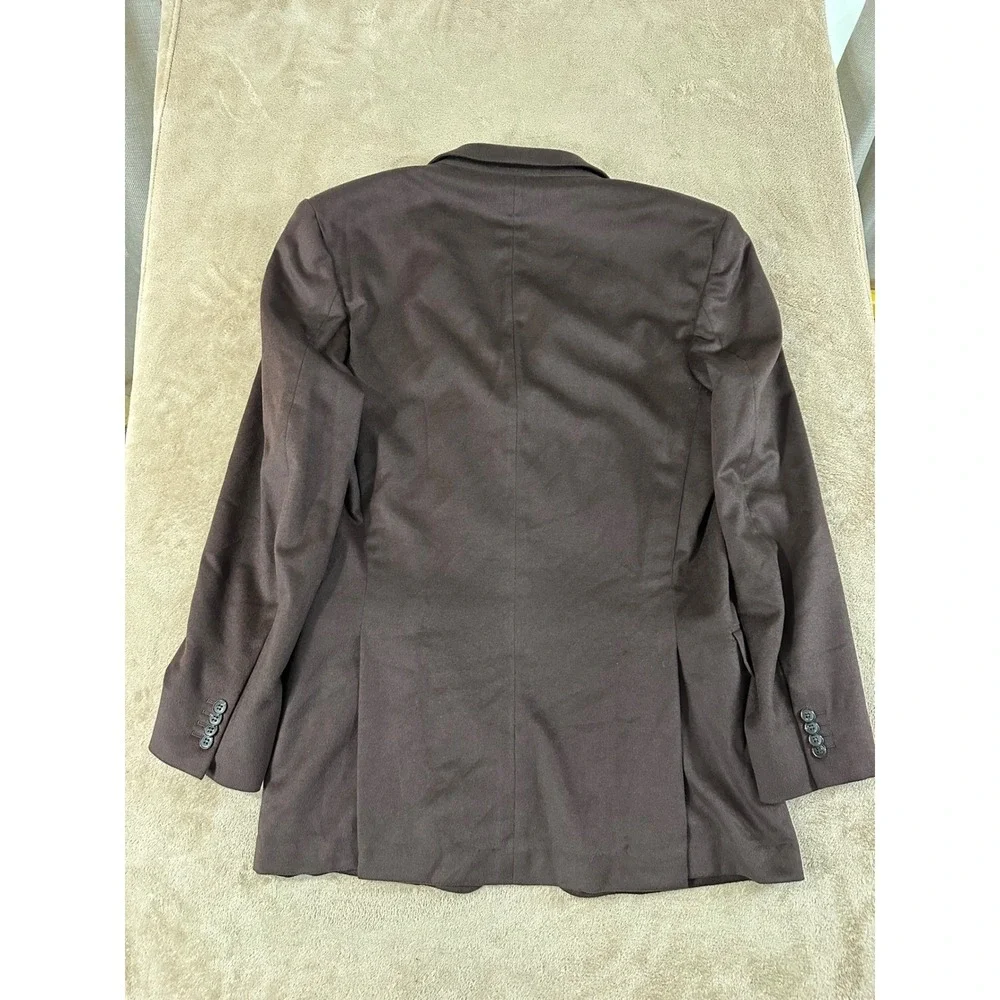 Ermenegildo Zegna Soft Blazer Mens 56L Brown Angora Wool Cashgora Sport Coat EUC